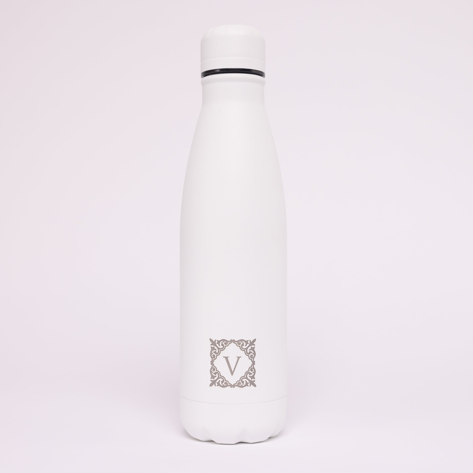 White Versai Stainless Steel Water Bottle 500ml