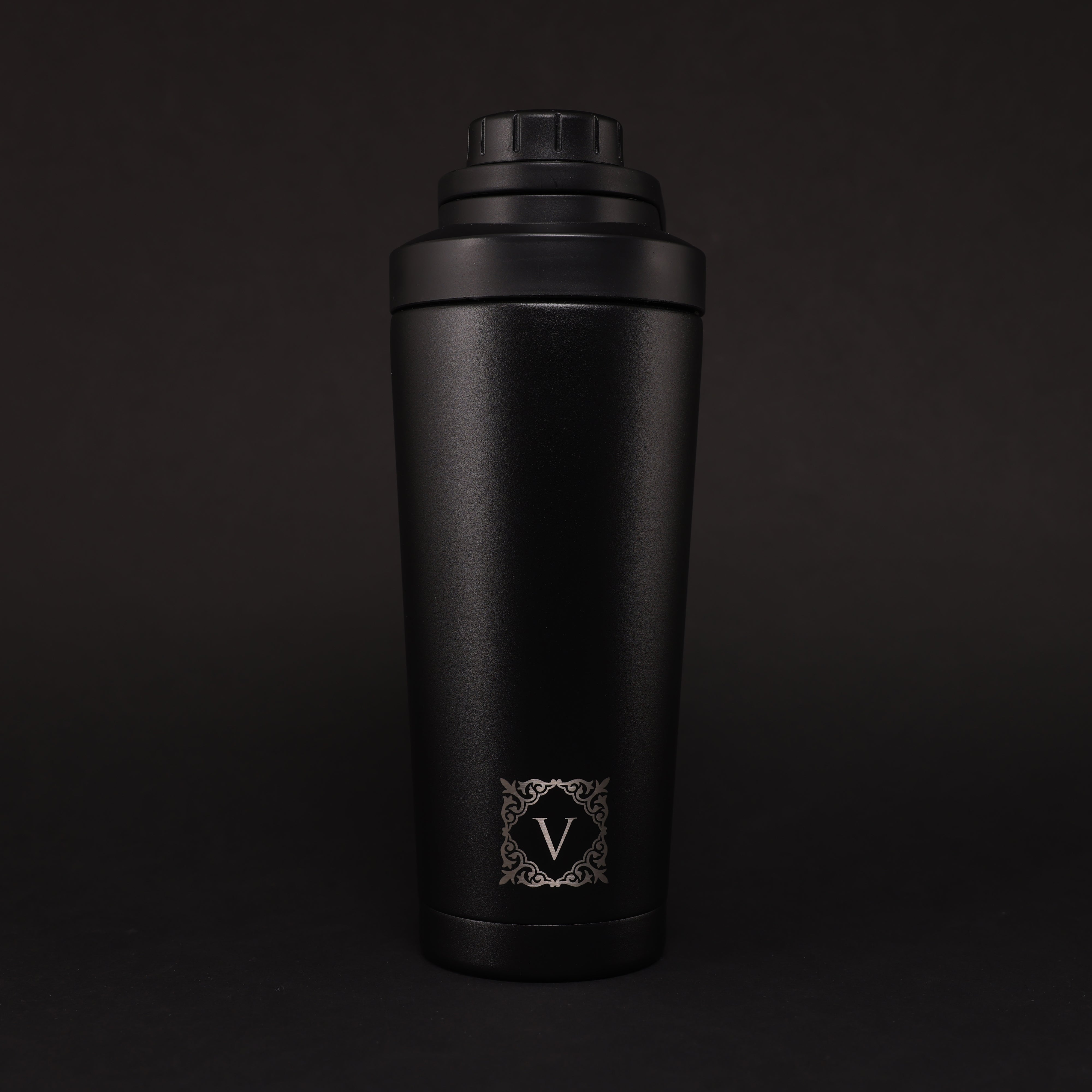 Versai Black Stainless Steel Protein Shaker 750ml