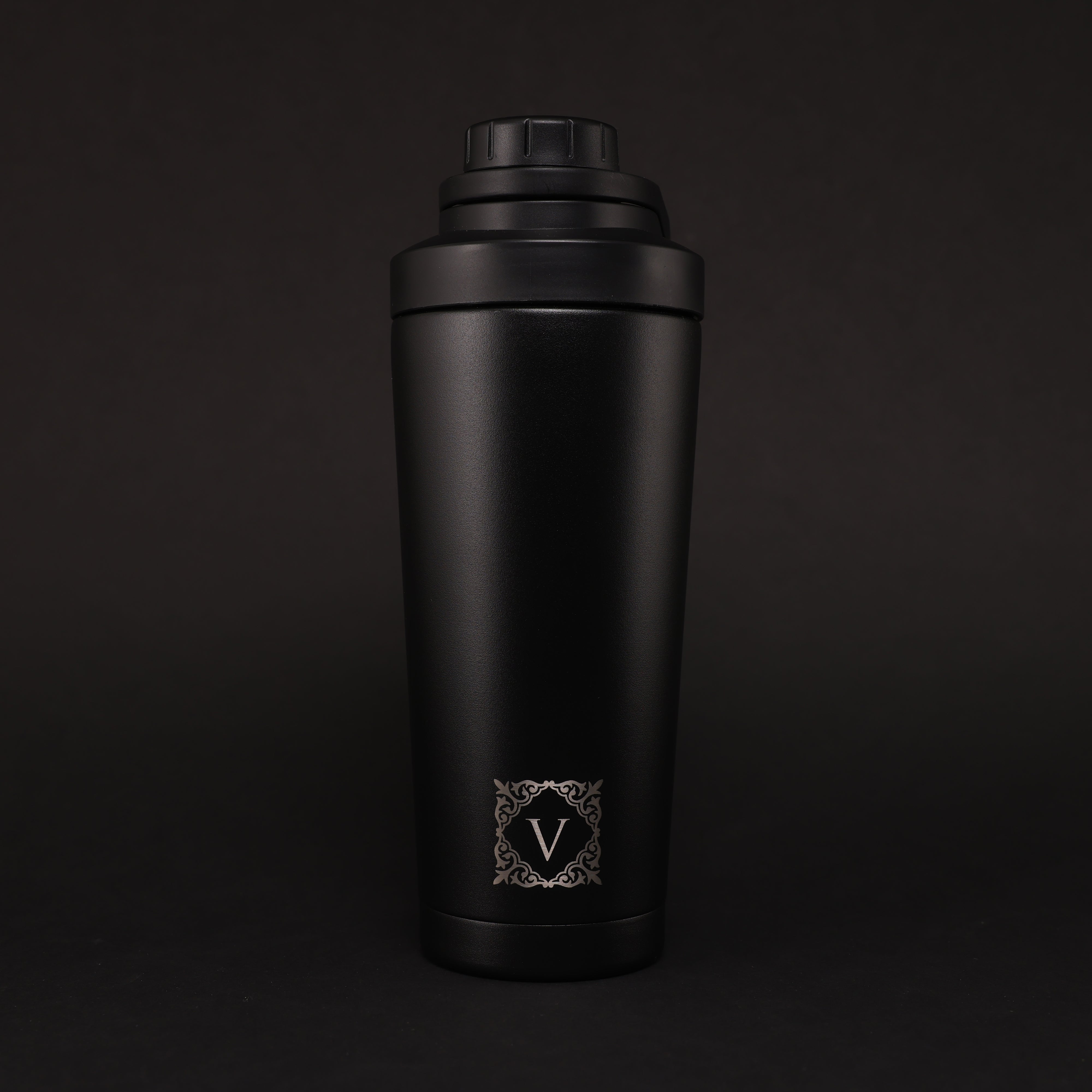 Versai Black Stainless Steel Protein Shaker 750ml