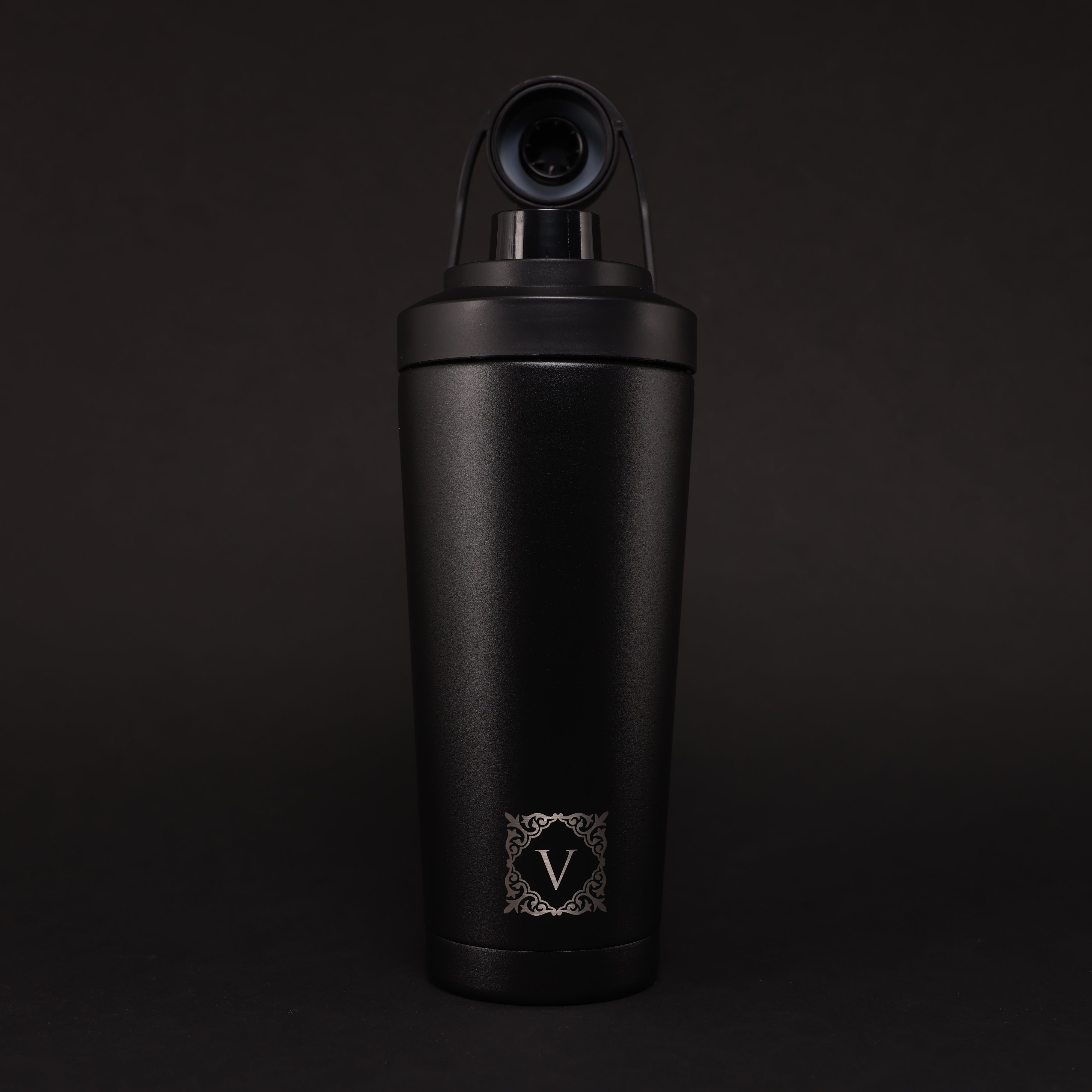 Versai Black Stainless Steel Protein Shaker 750ml