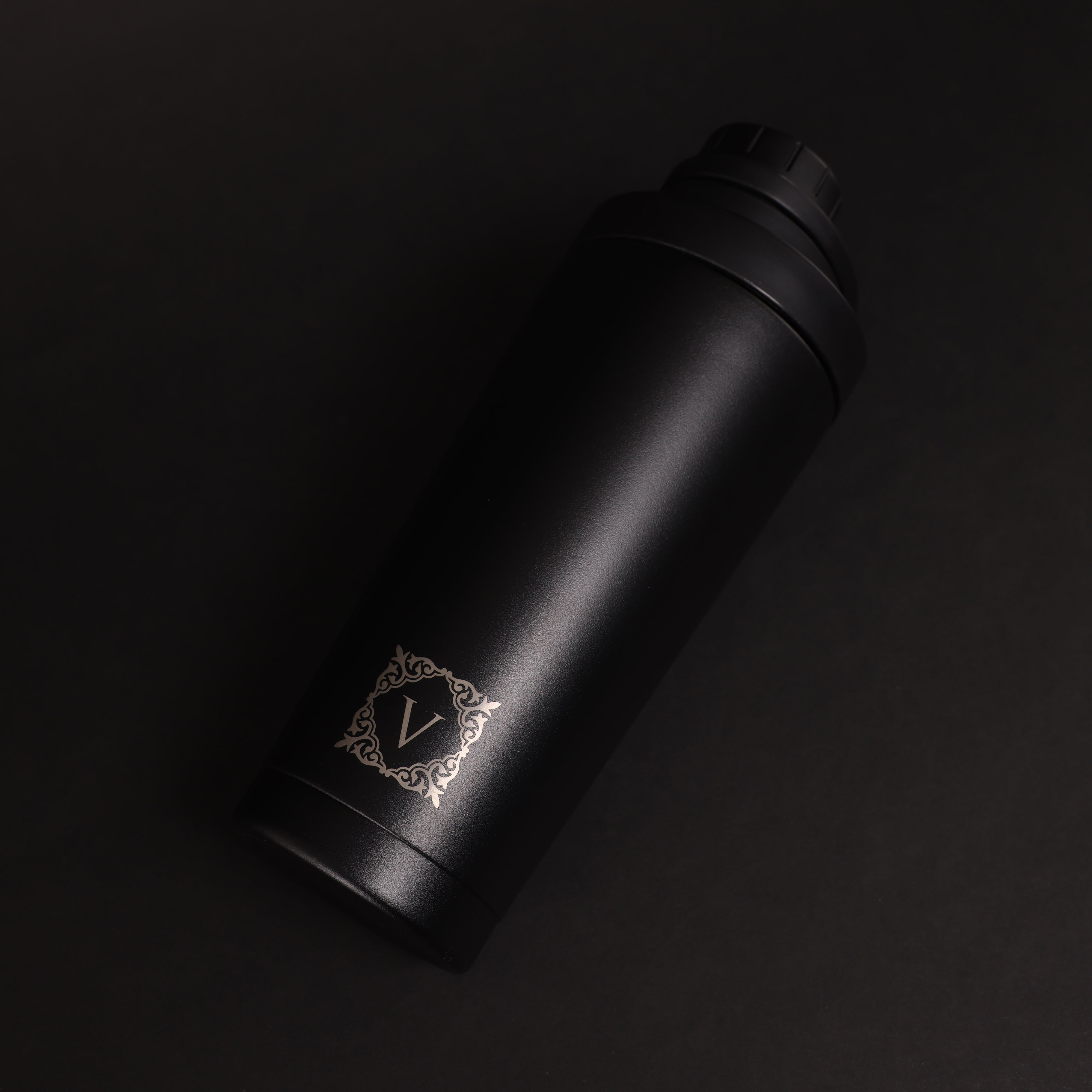 Versai Black Stainless Steel Protein Shaker 750ml