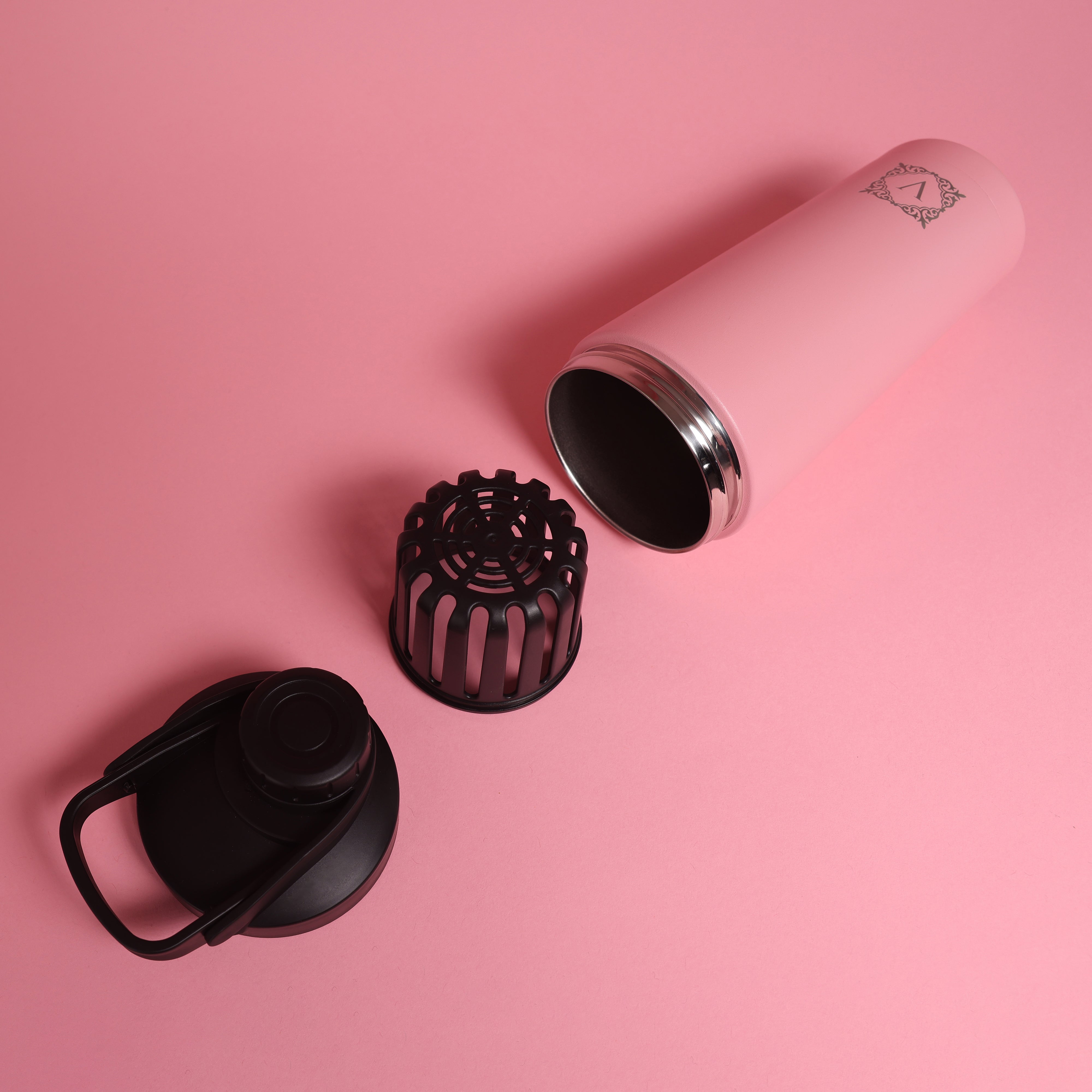 Versai Pink Stainless Steel Protein Shaker 750ml