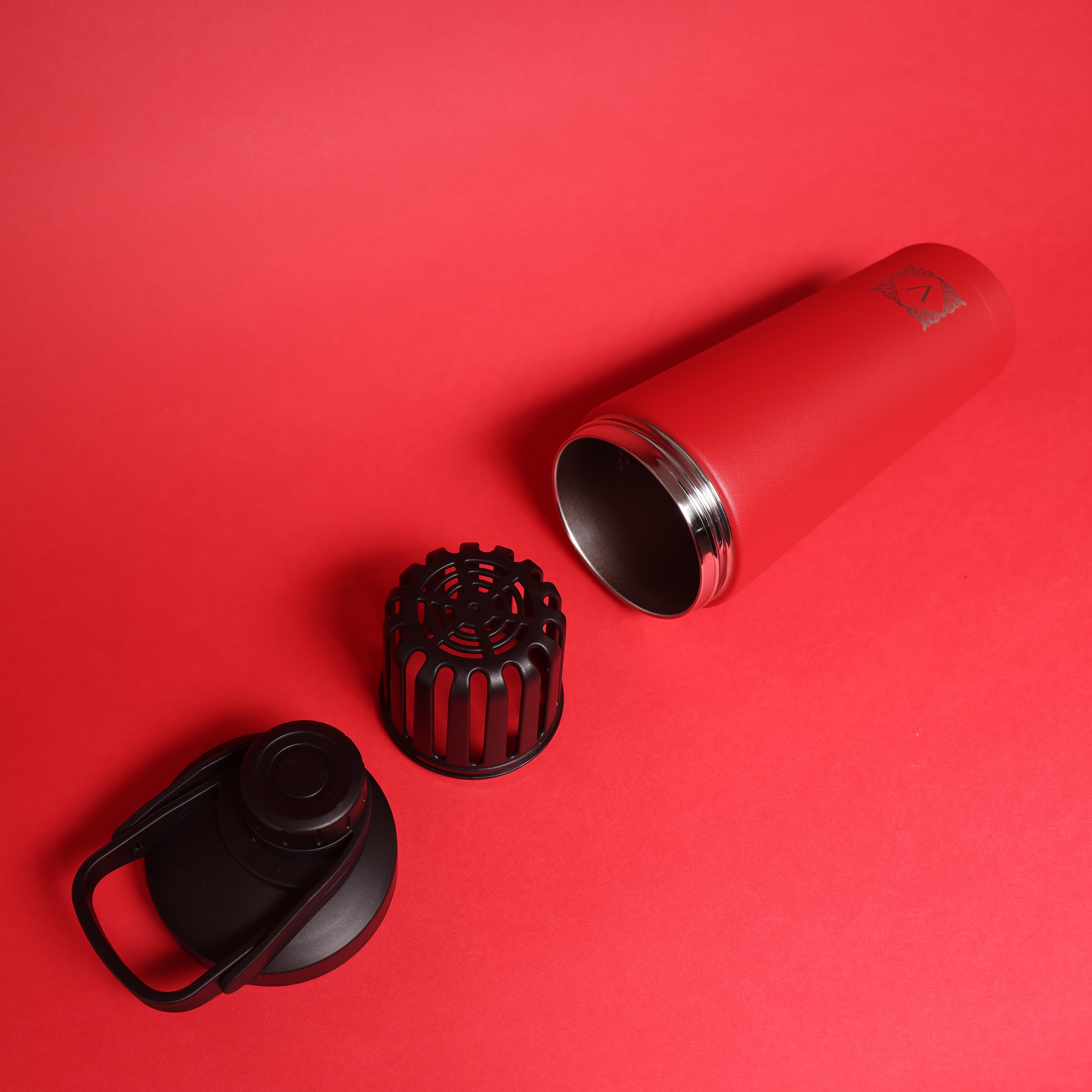 Versai Red Stainless Steel Protein Shaker 750ml