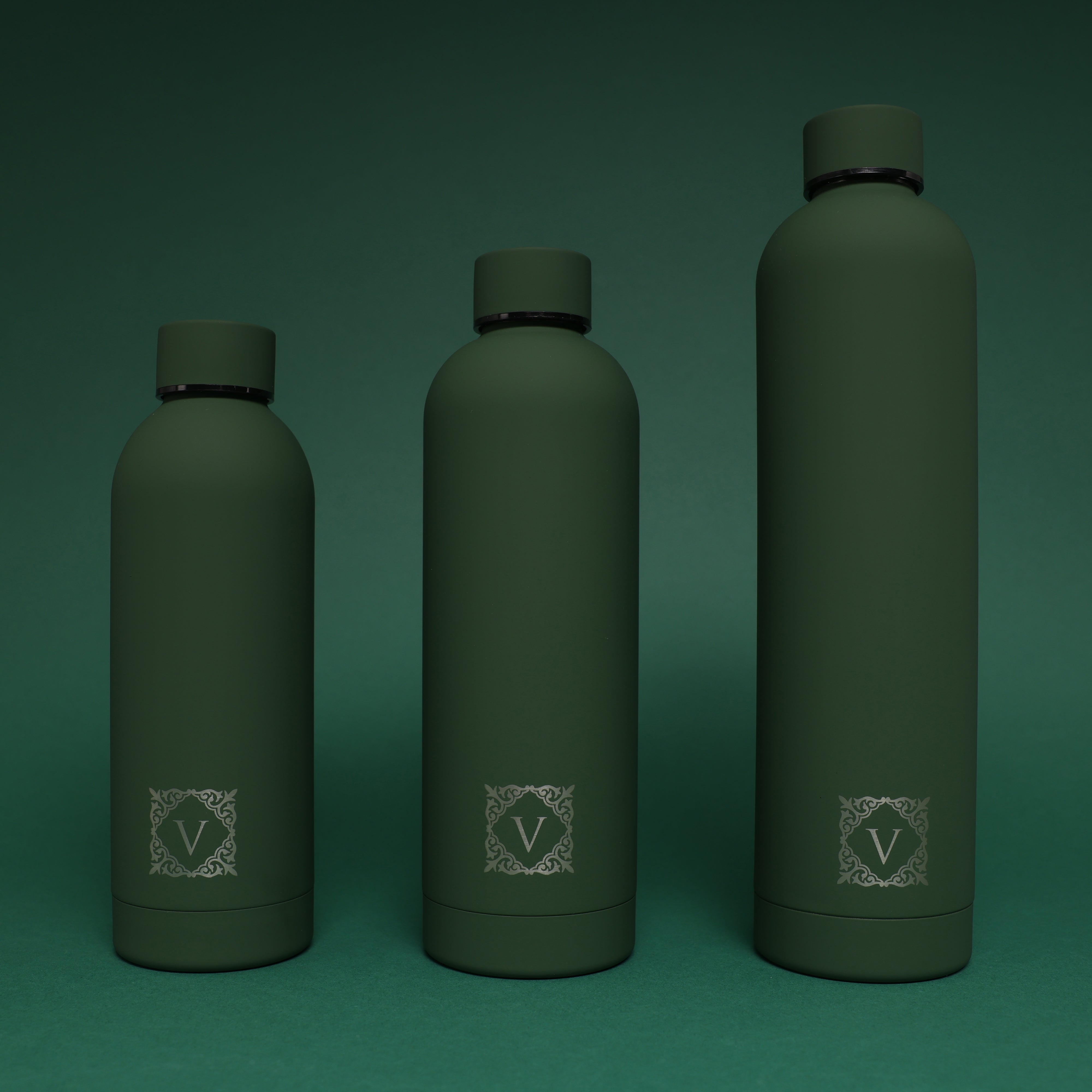 Versai Green Stainless Steel Water Bottle 500ml - 750ml - 1L