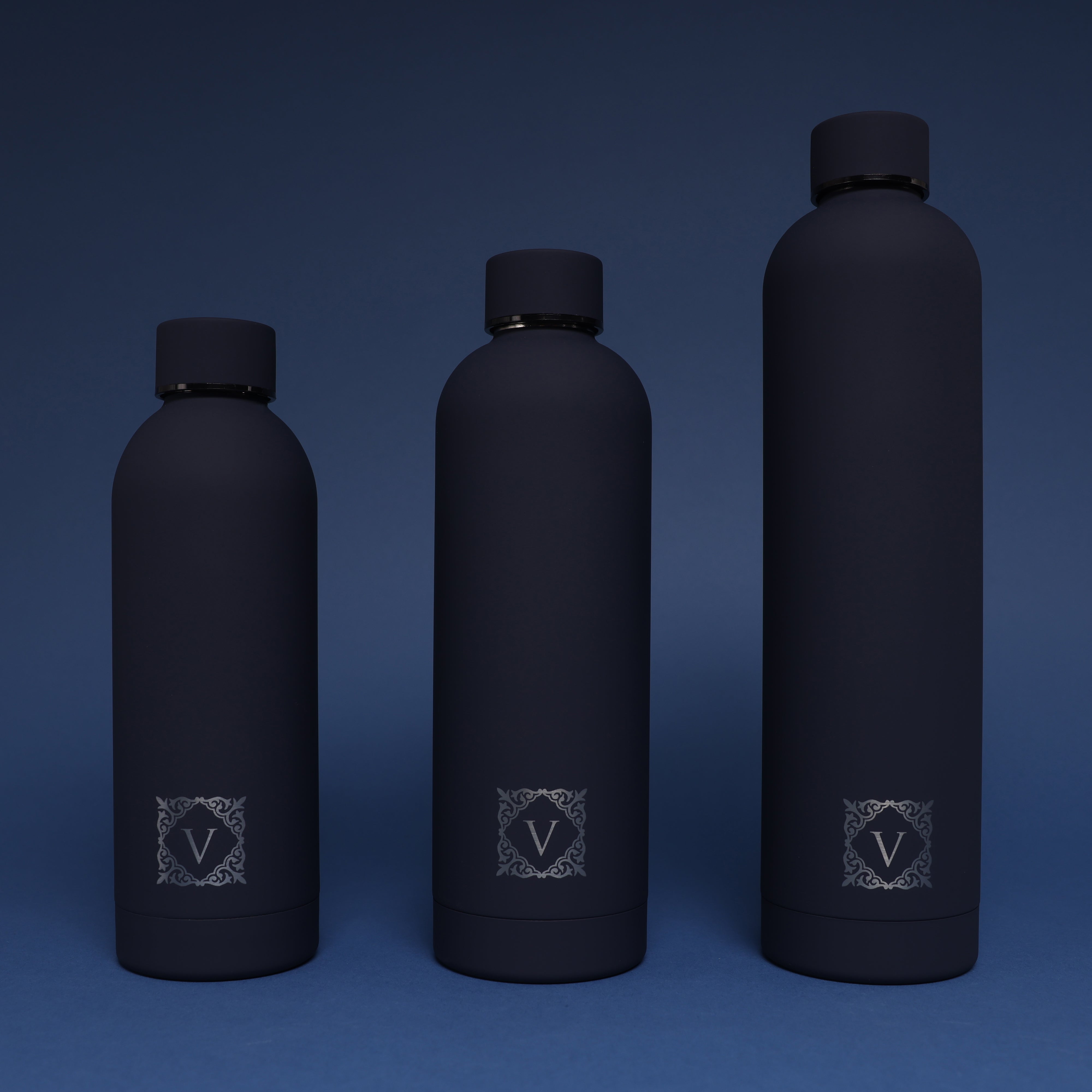 Versai Navy Blue Stainless Steel Water Bottle 500ml - 750ml - 1L