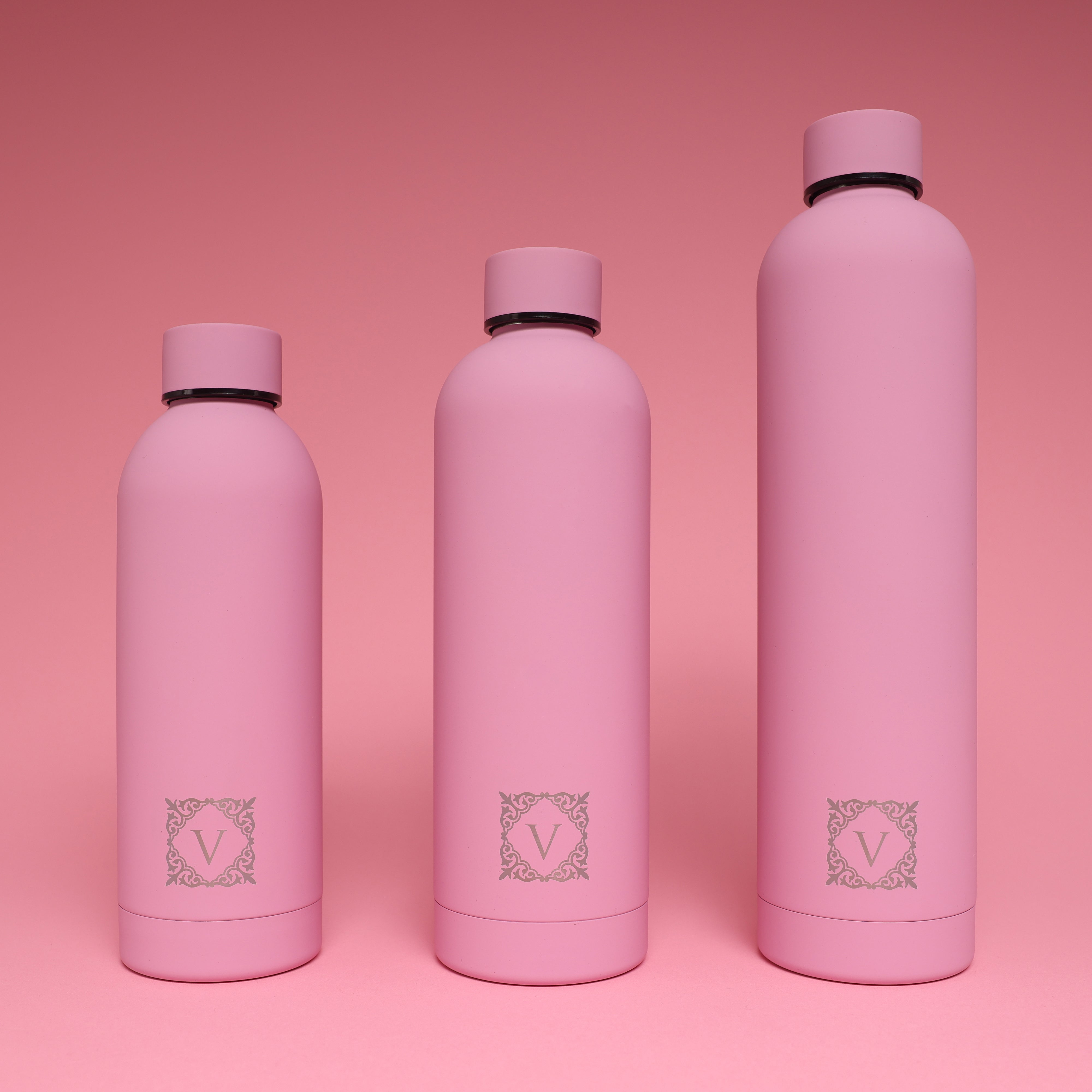 Versai Pink Stainless Steel Water Bottle 500ml - 750ml - 1L