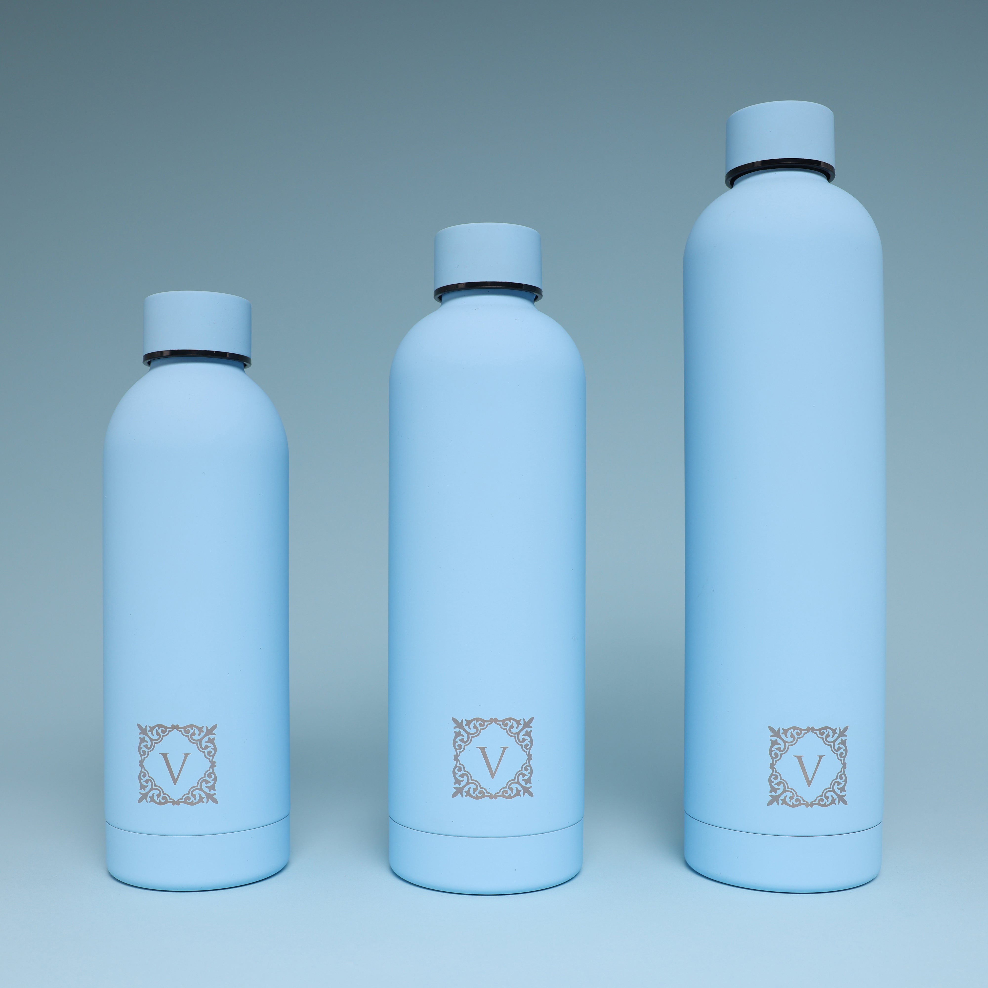 Versai Sky Blue Stainless Steel Water Bottle 500ml - 750ml - 1L