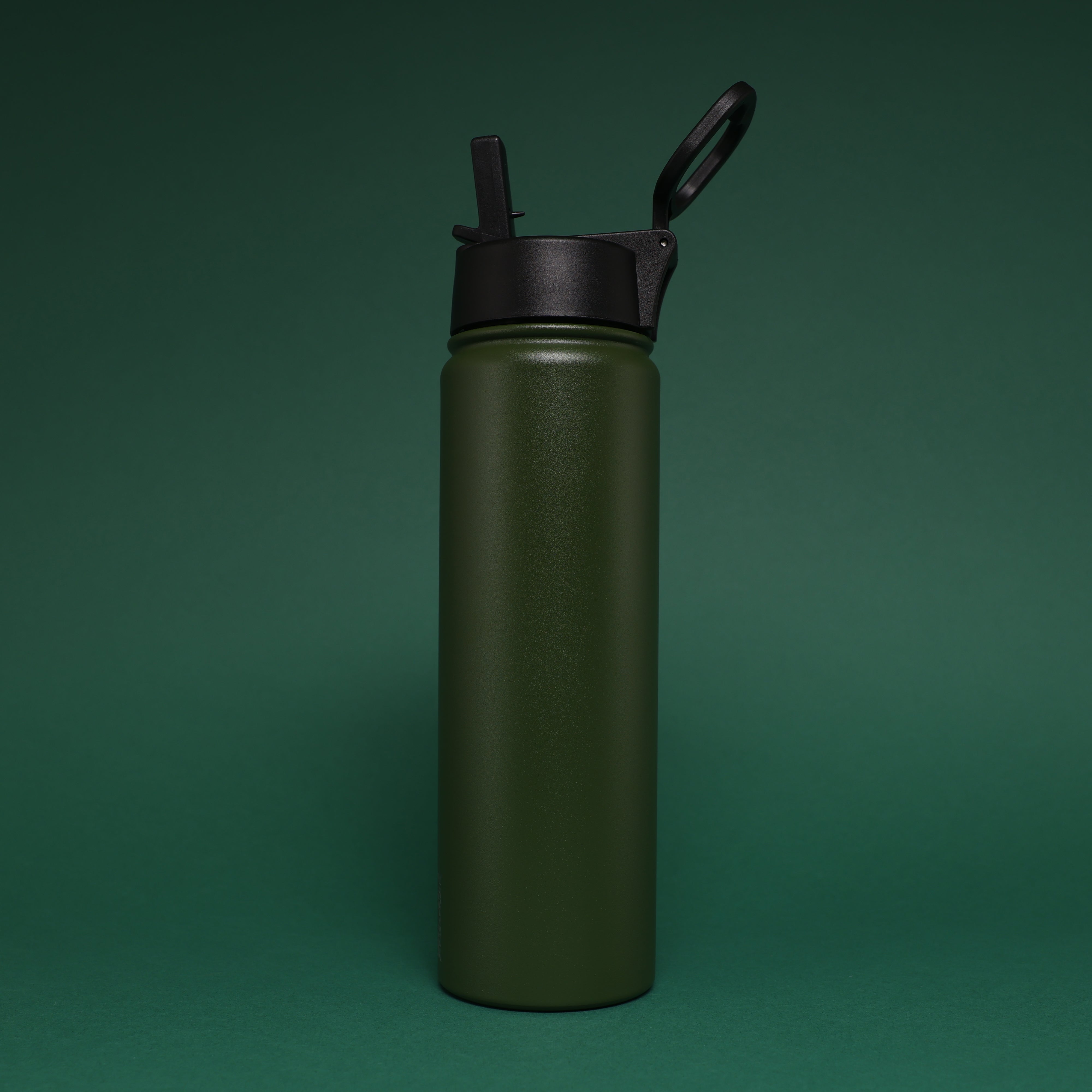 Versai Green Stainless Steel Straw Water Bottle (500ml / 650ml / 1L)