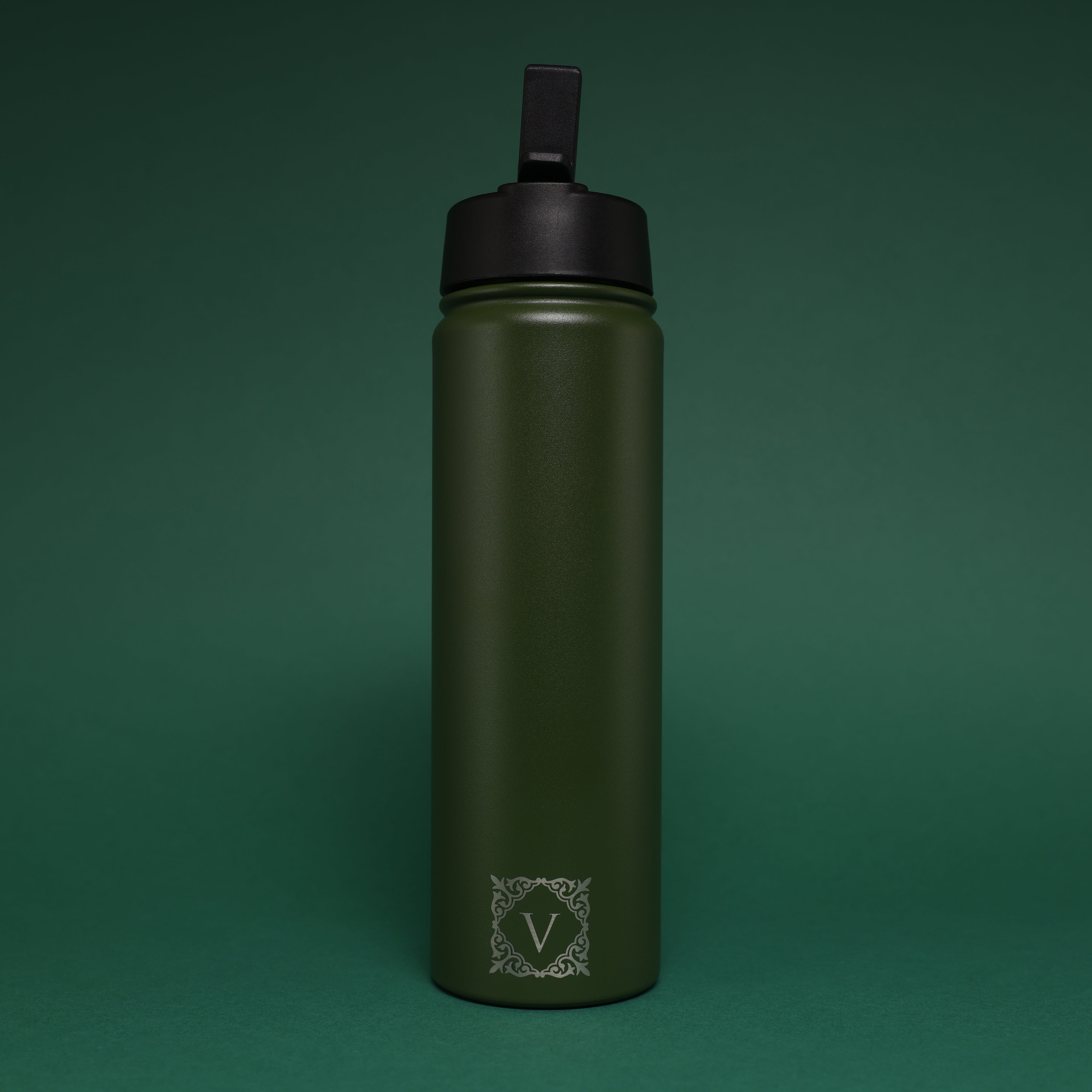 Versai Green Stainless Steel Straw Water Bottle (500ml / 650ml / 1L)