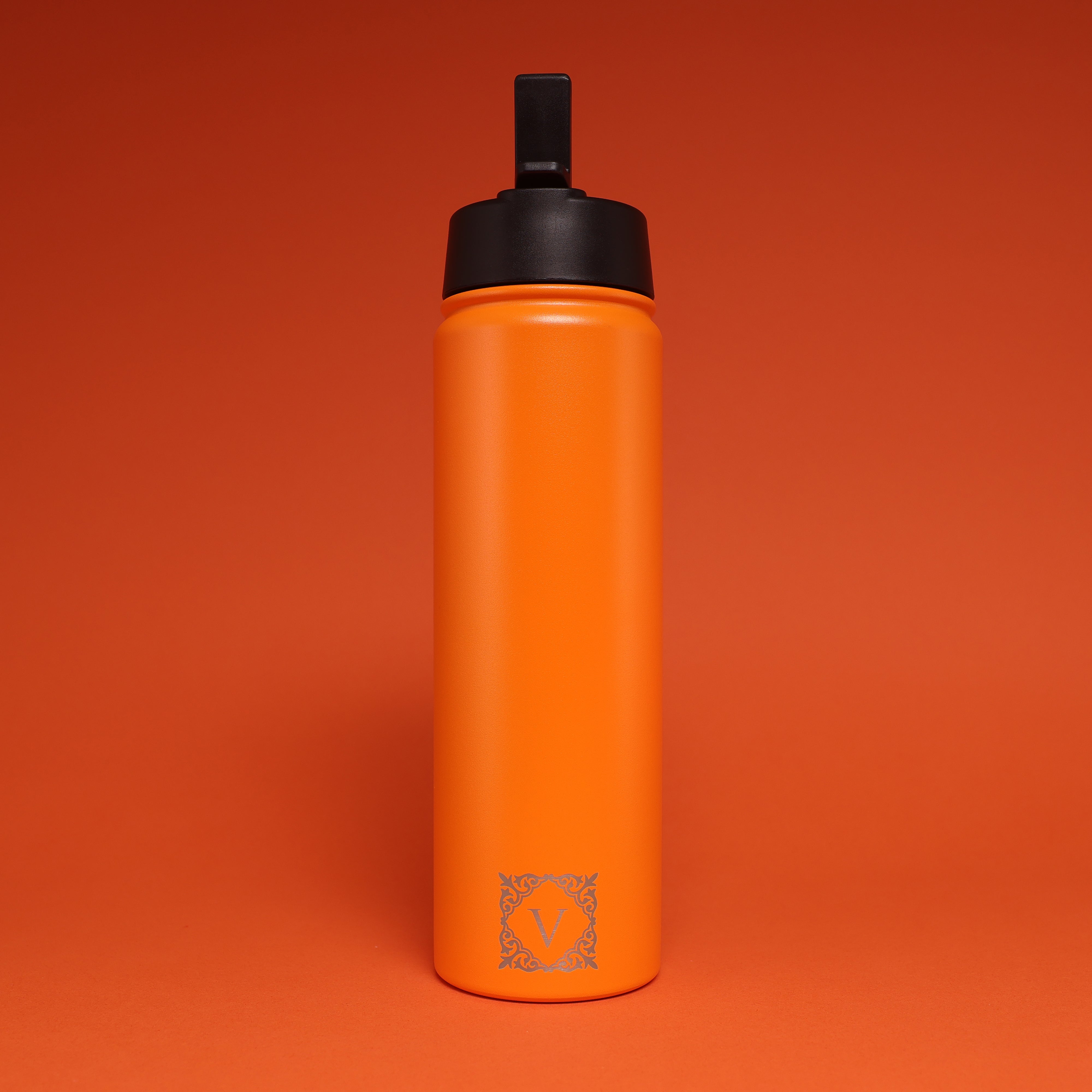 Versai Orange Stainless Steel Straw Water Bottle (500ml / 650ml / 1L)