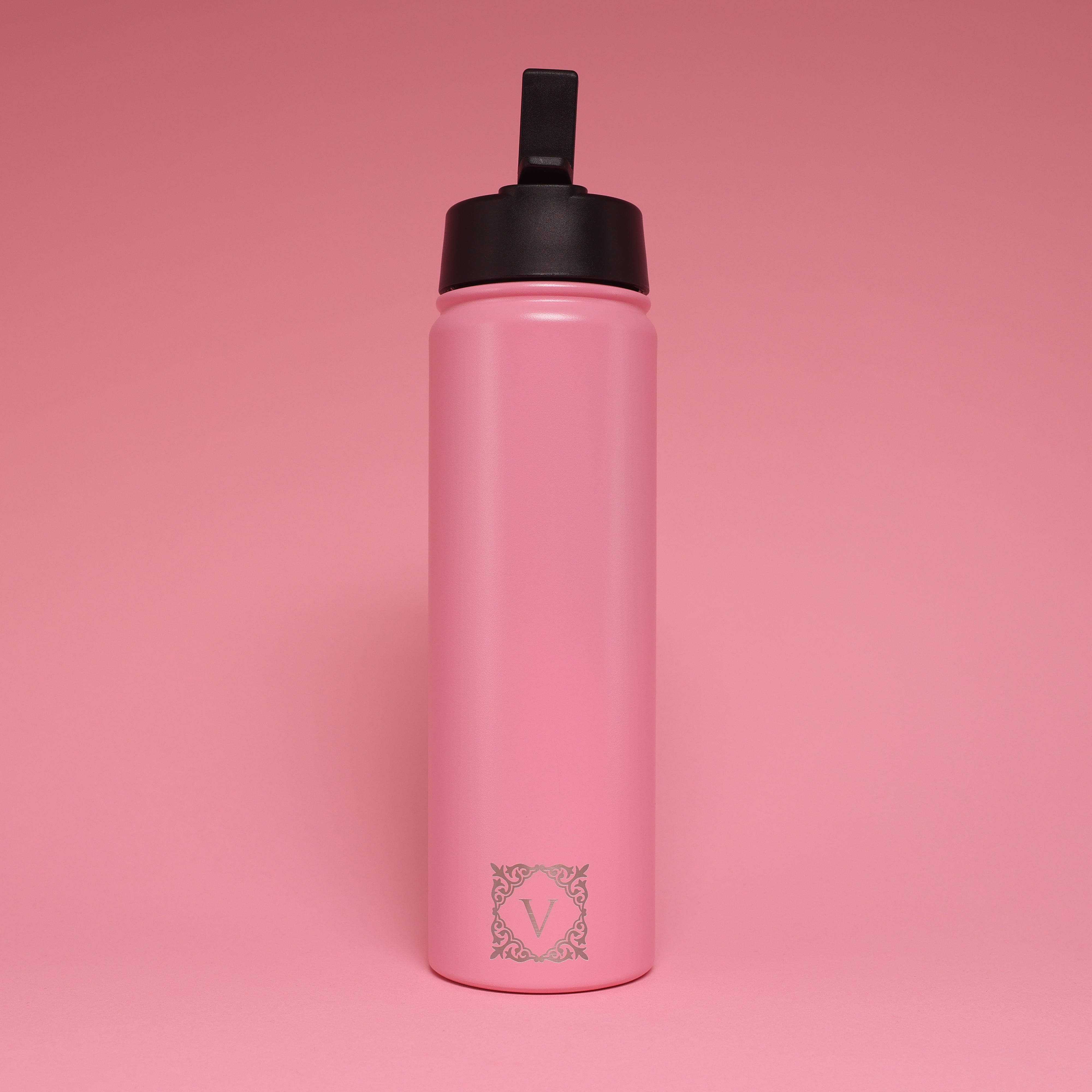 Versai Pink Stainless Steel Straw Water Bottle (500ml / 650ml / 1L)