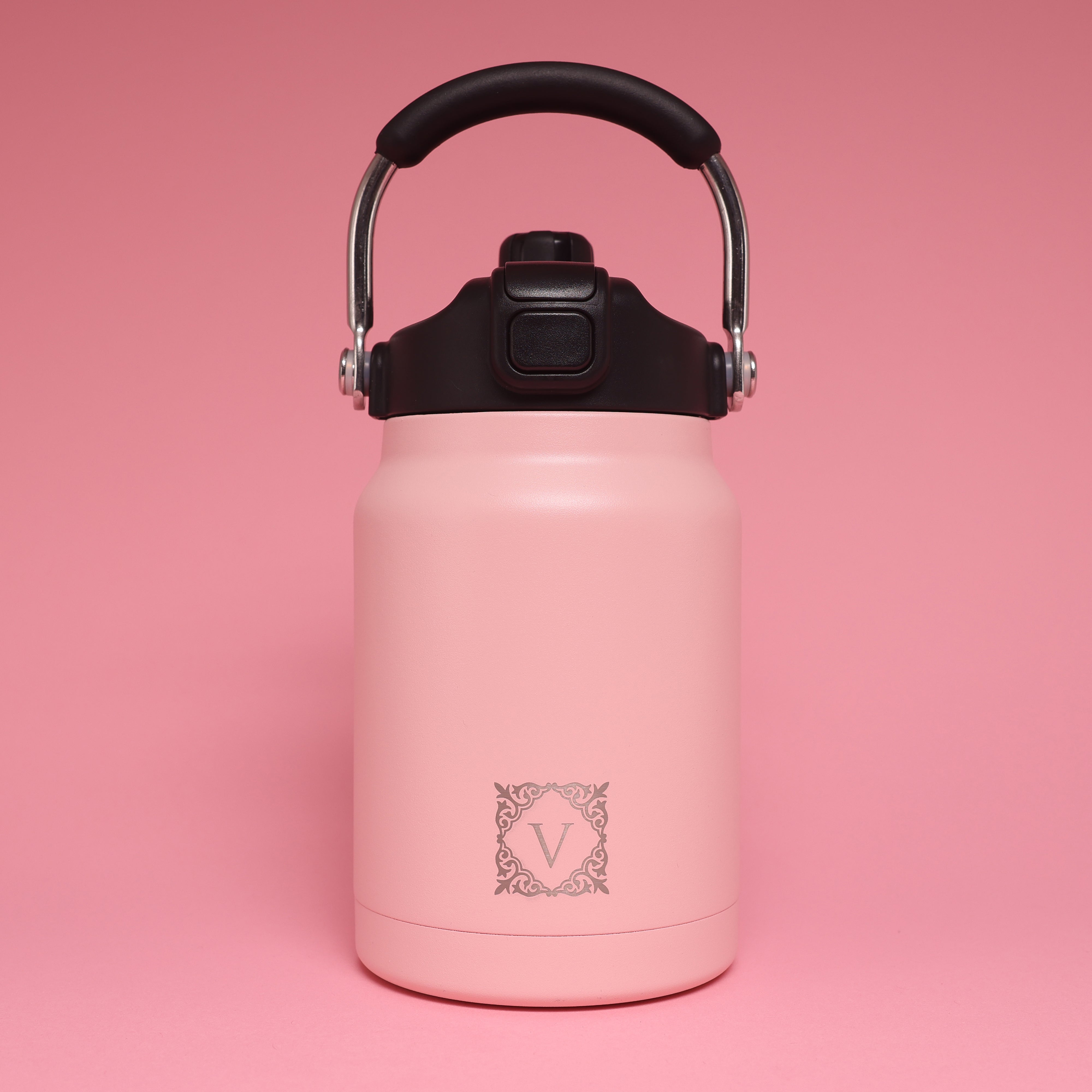 Versai 1L / 1.5L / 2.2L Pink Stainless Steel Straw Spout Water Bottle