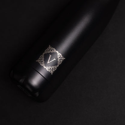 Black Versai Stainless Steel Water Bottle 500ml