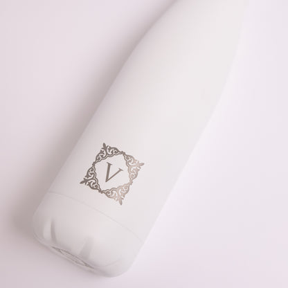 White Versai Stainless Steel Water Bottle 500ml