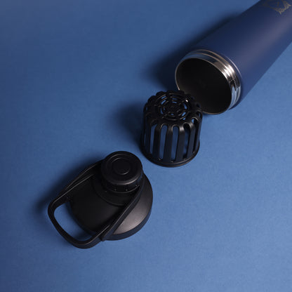 Versai Navy Stainless Steel Protein Shaker 750ml
