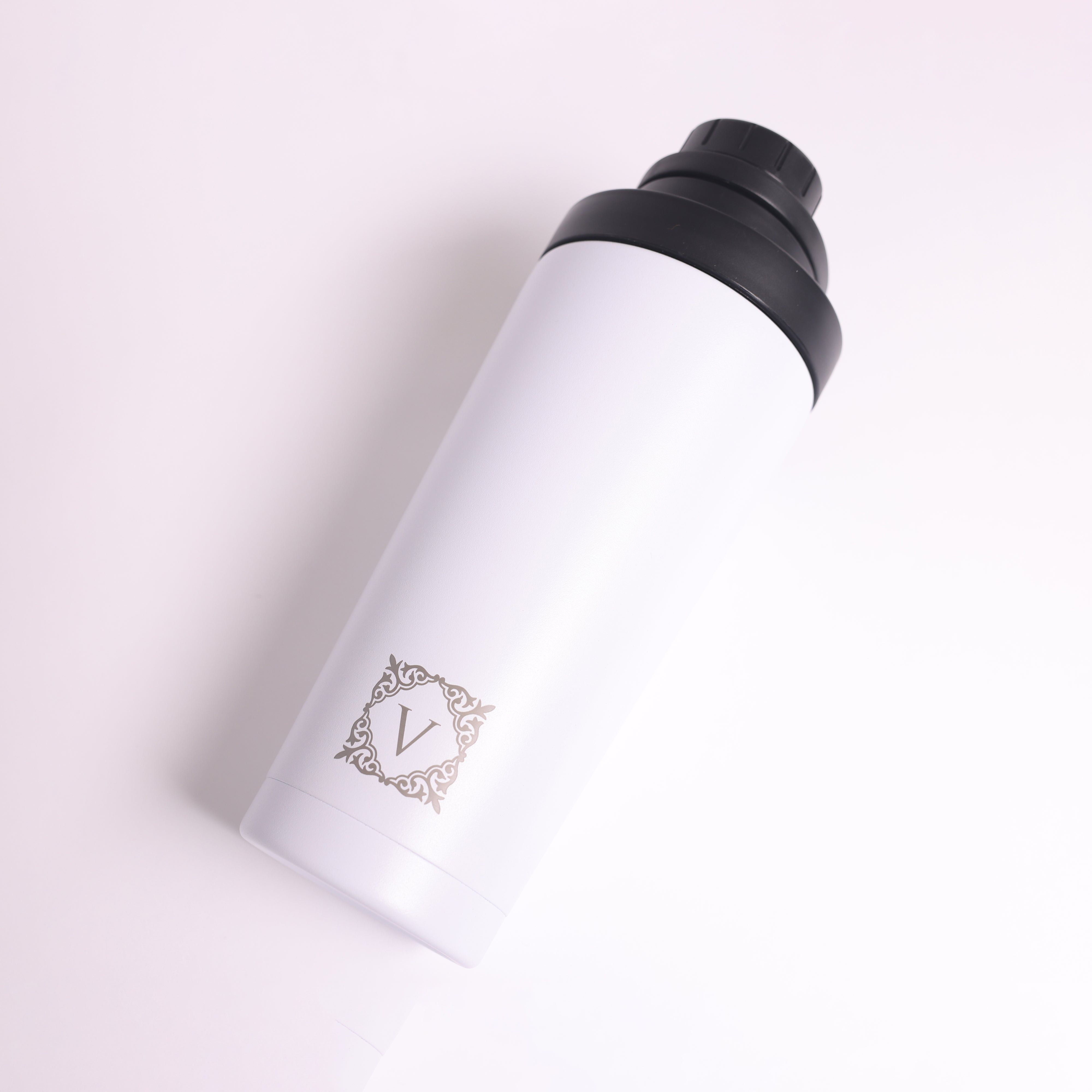 Versai White Stainless Steel Protein Shaker 750ml