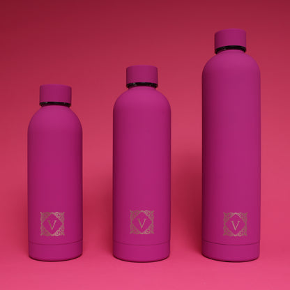 Versai Hot Pink Stainless Steel Water Bottle 500ml - 750ml - 1L