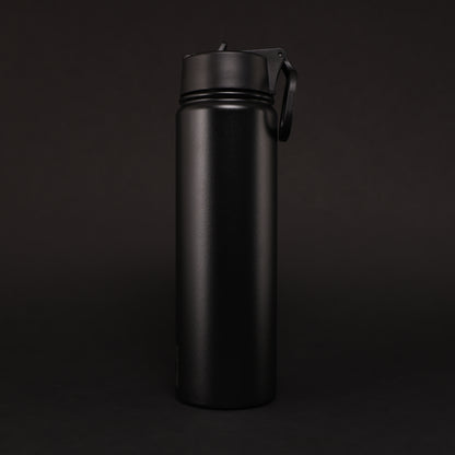 Versai Black Stainless Steel Straw Water Bottle (500ml / 650ml / 1L)