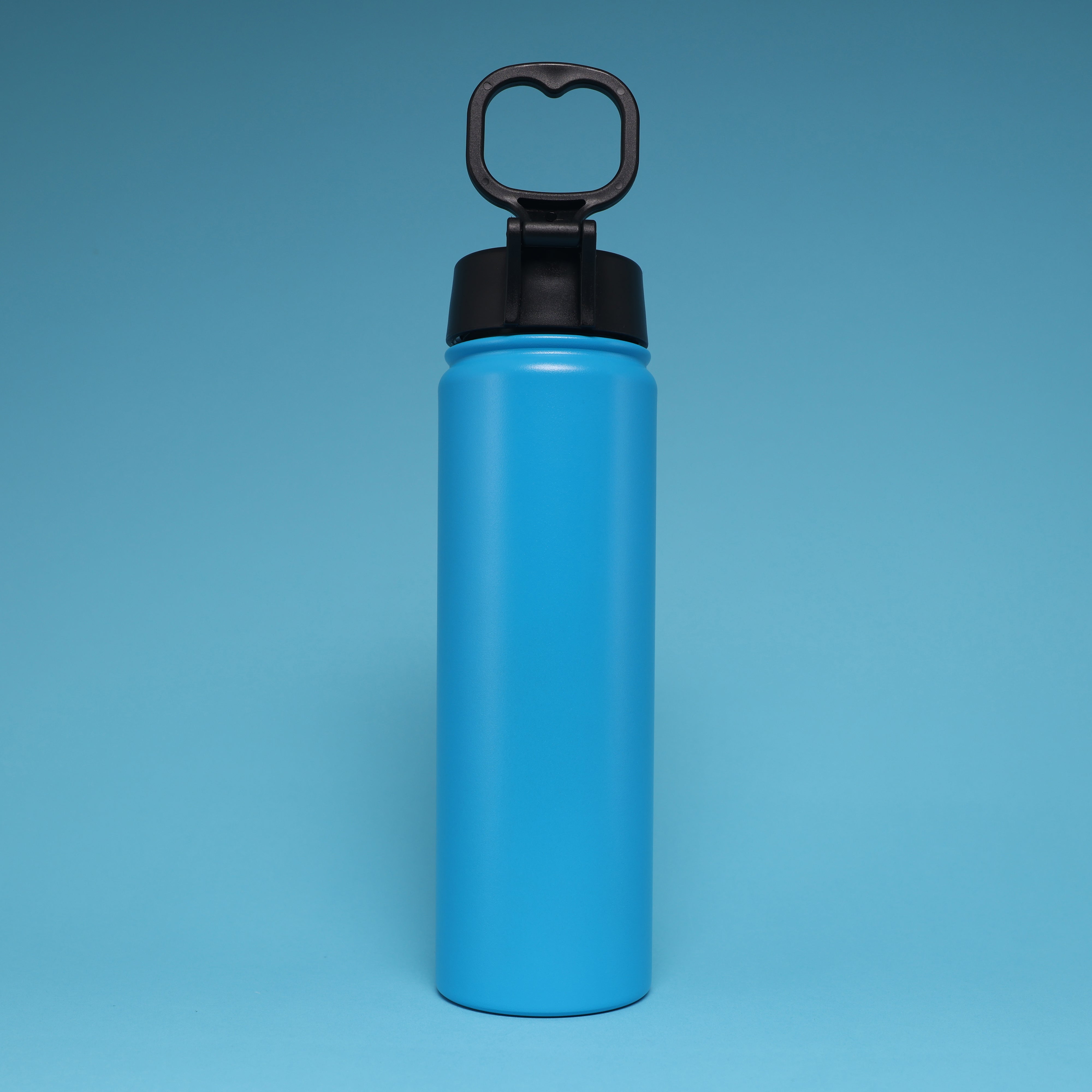 Versai Blue Stainless Steel Straw Water Bottle (500ml / 650ml / 1L)