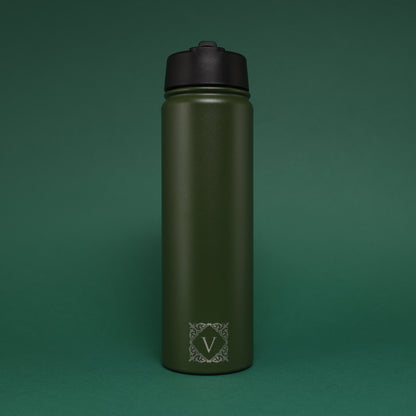 Versai Green Stainless Steel Straw Water Bottle (500ml / 650ml / 1L)