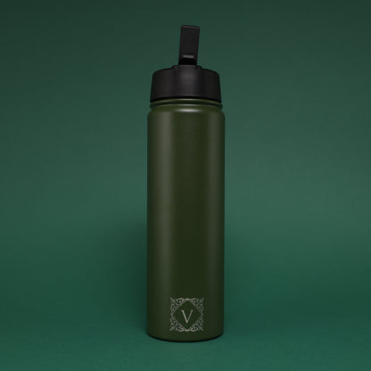 Versai Green Stainless Steel Straw Water Bottle (500ml / 650ml / 1L)