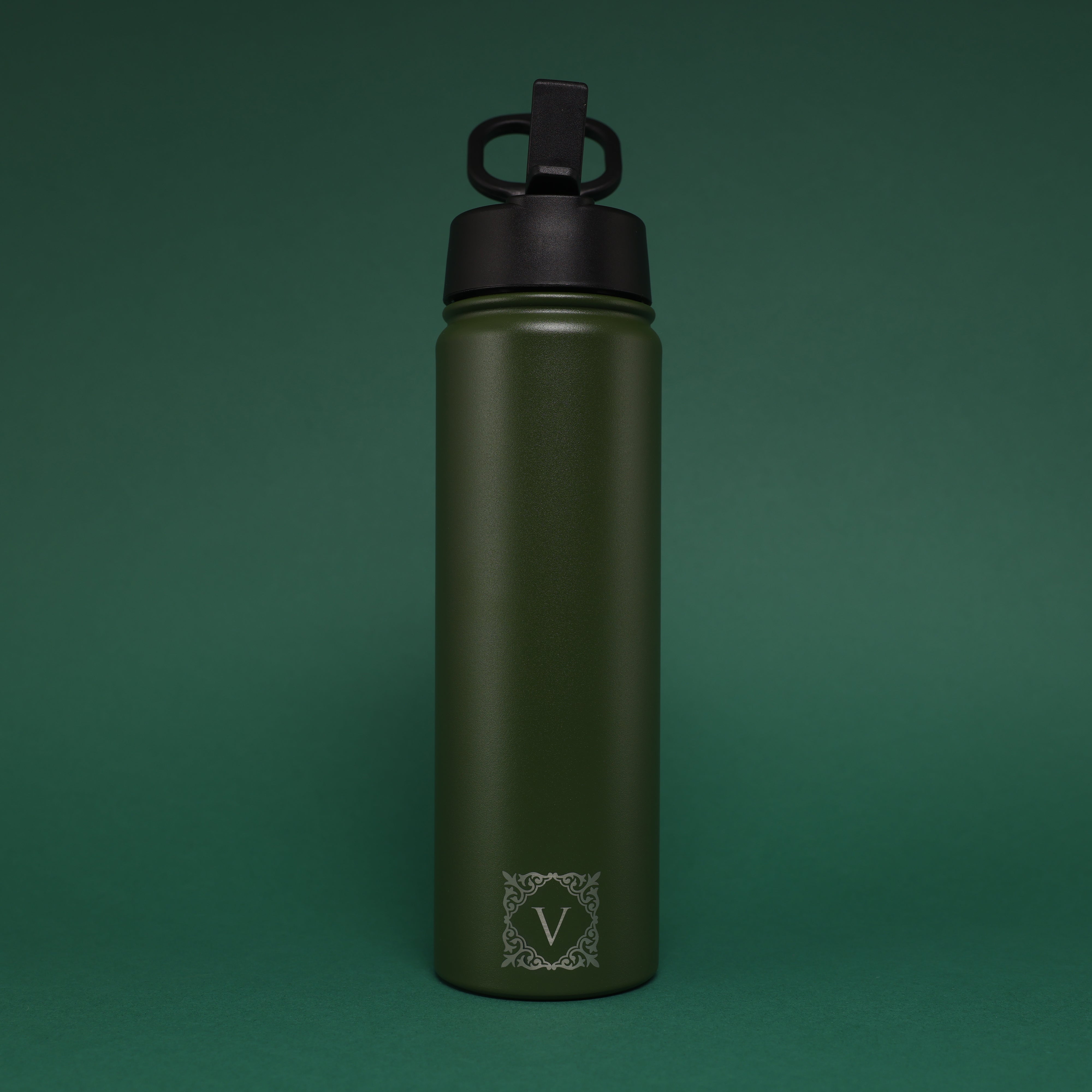 Versai Green Stainless Steel Straw Water Bottle (500ml / 650ml / 1L)