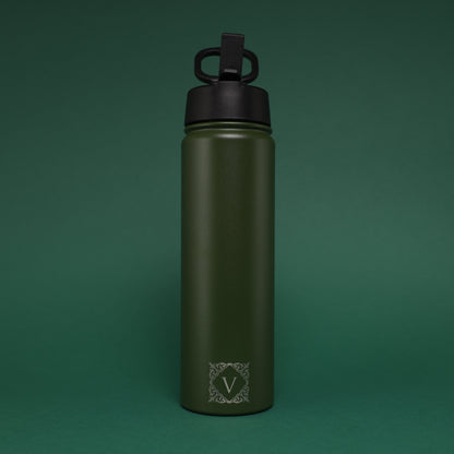 Versai Green Stainless Steel Straw Water Bottle (500ml / 650ml / 1L)