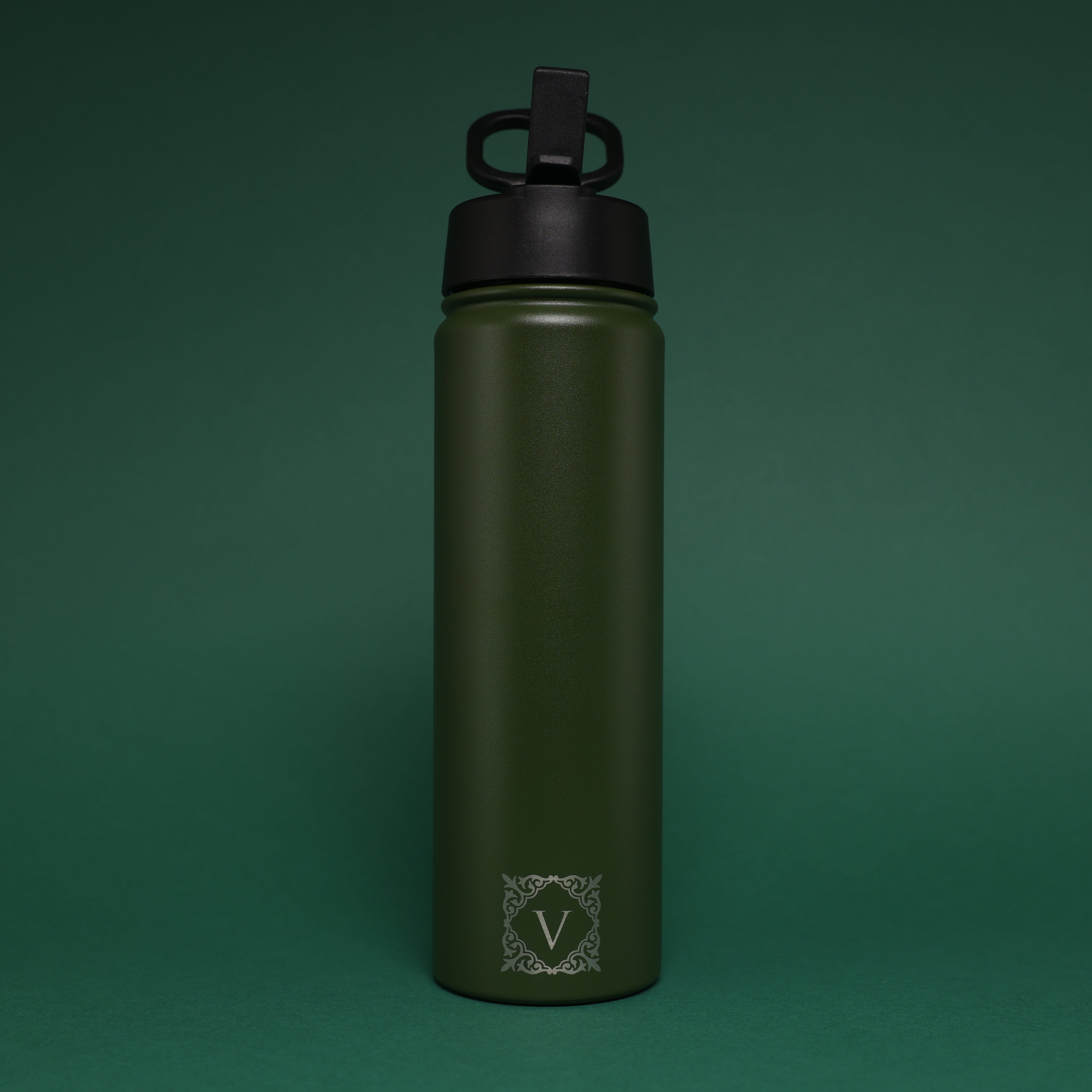 Versai Green Stainless Steel Straw Water Bottle (500ml / 650ml / 1L)