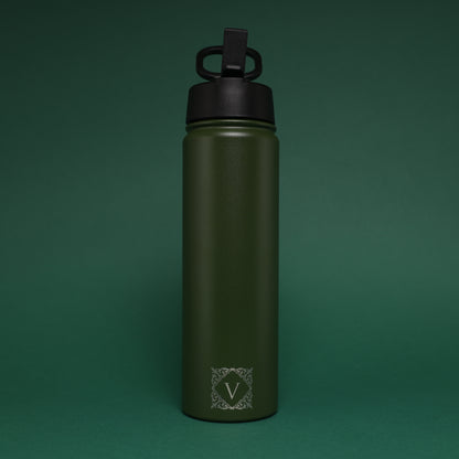 Versai Green Stainless Steel Straw Water Bottle (500ml / 650ml / 1L)