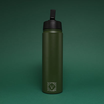 Versai Green Stainless Steel Straw Water Bottle (500ml / 650ml / 1L)