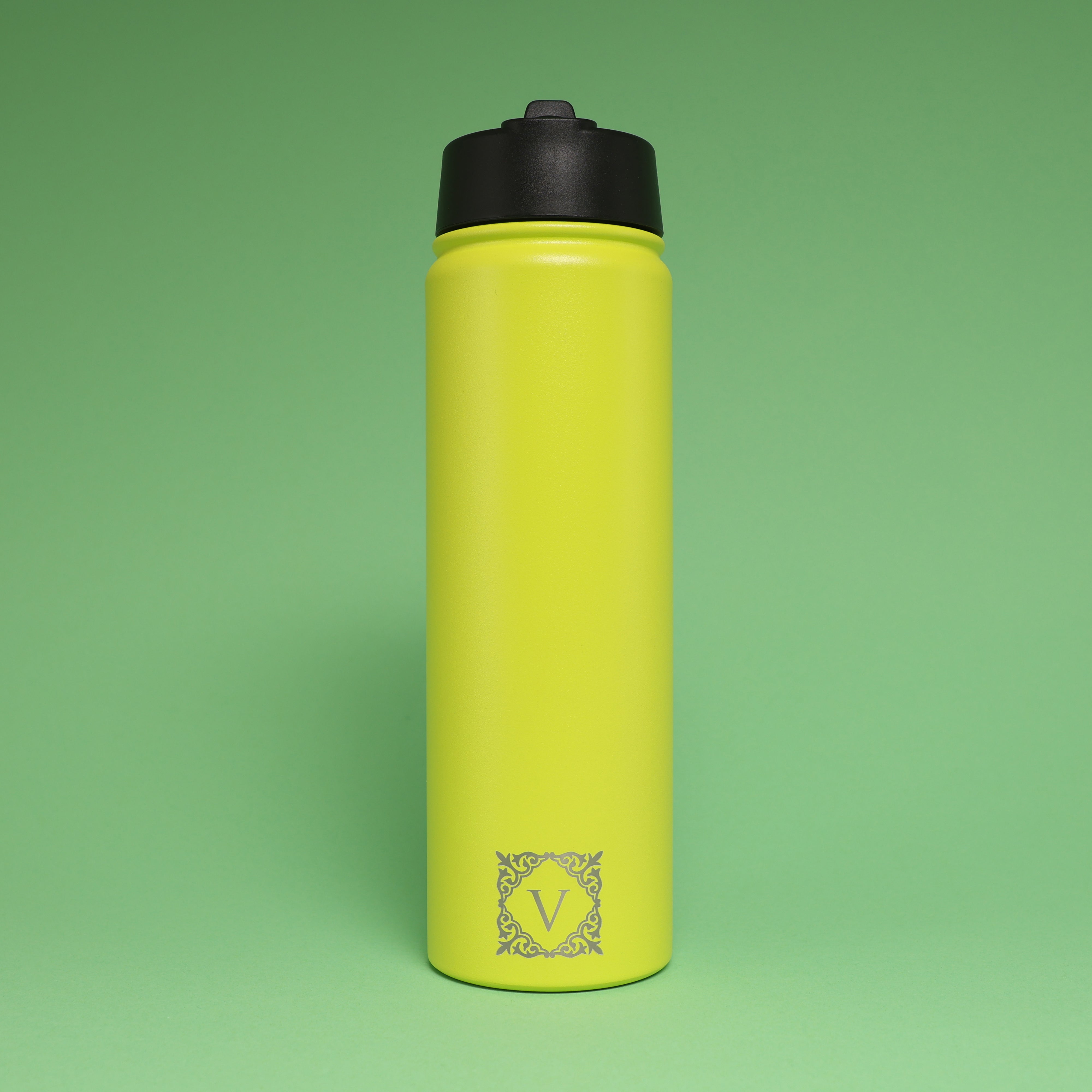Versai Lime Green Stainless Steel Straw Water Bottle (500ml / 650ml / 1L)