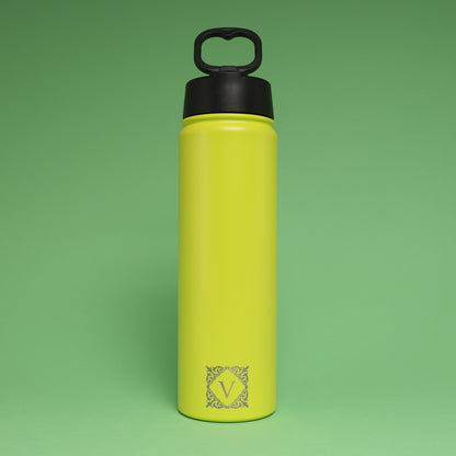 Versai Lime Green Stainless Steel Straw Water Bottle (500ml / 650ml / 1L)