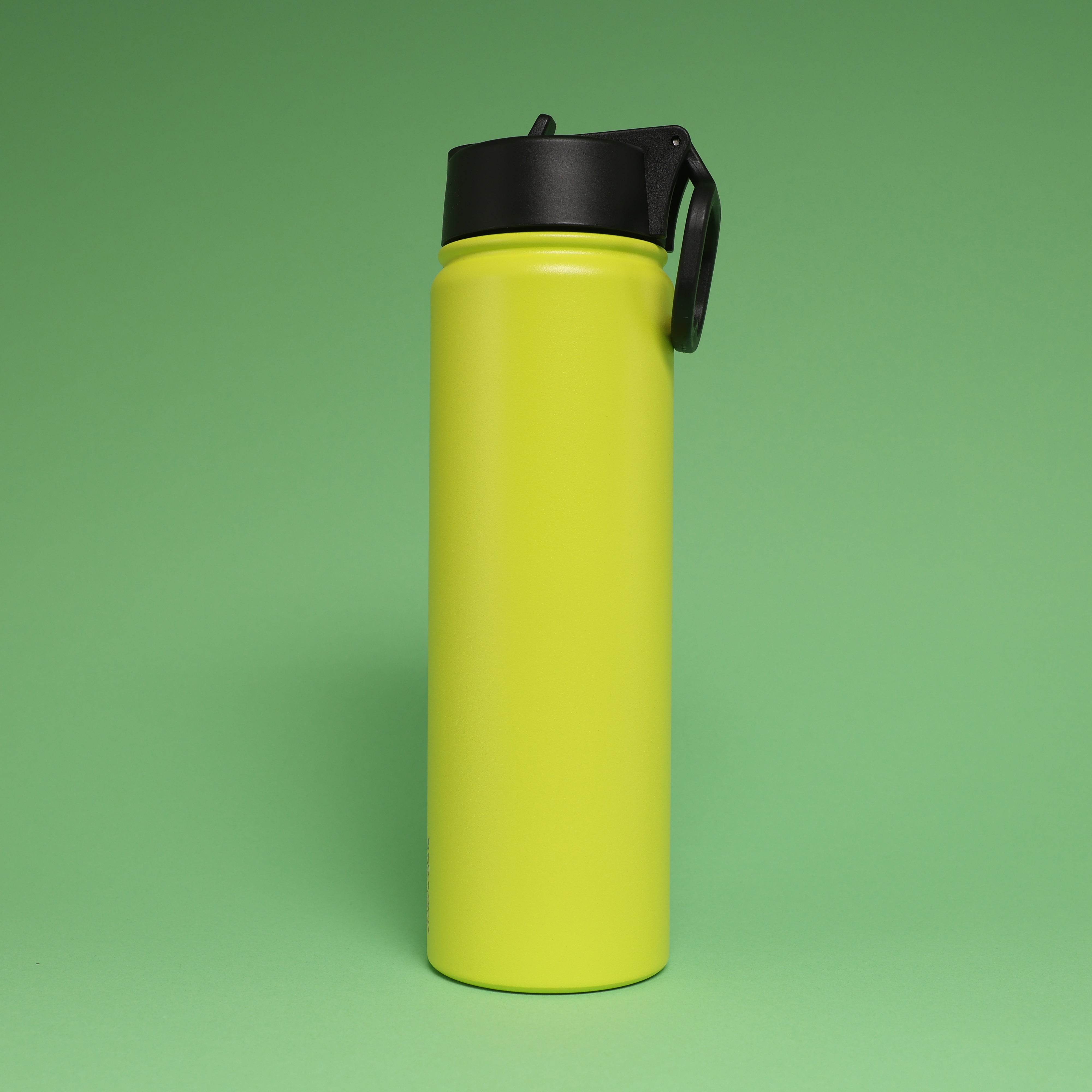 Versai Lime Green Stainless Steel Straw Water Bottle (500ml / 650ml / 1L)