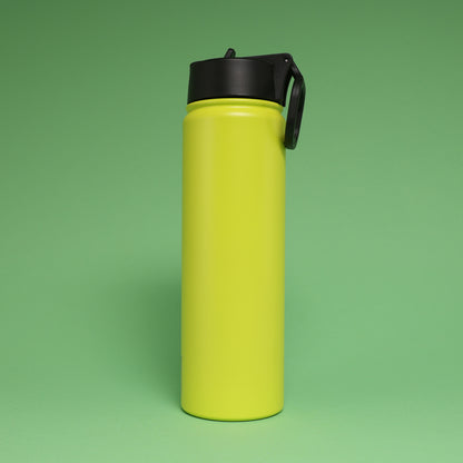 Versai Lime Green Stainless Steel Straw Water Bottle (500ml / 650ml / 1L)