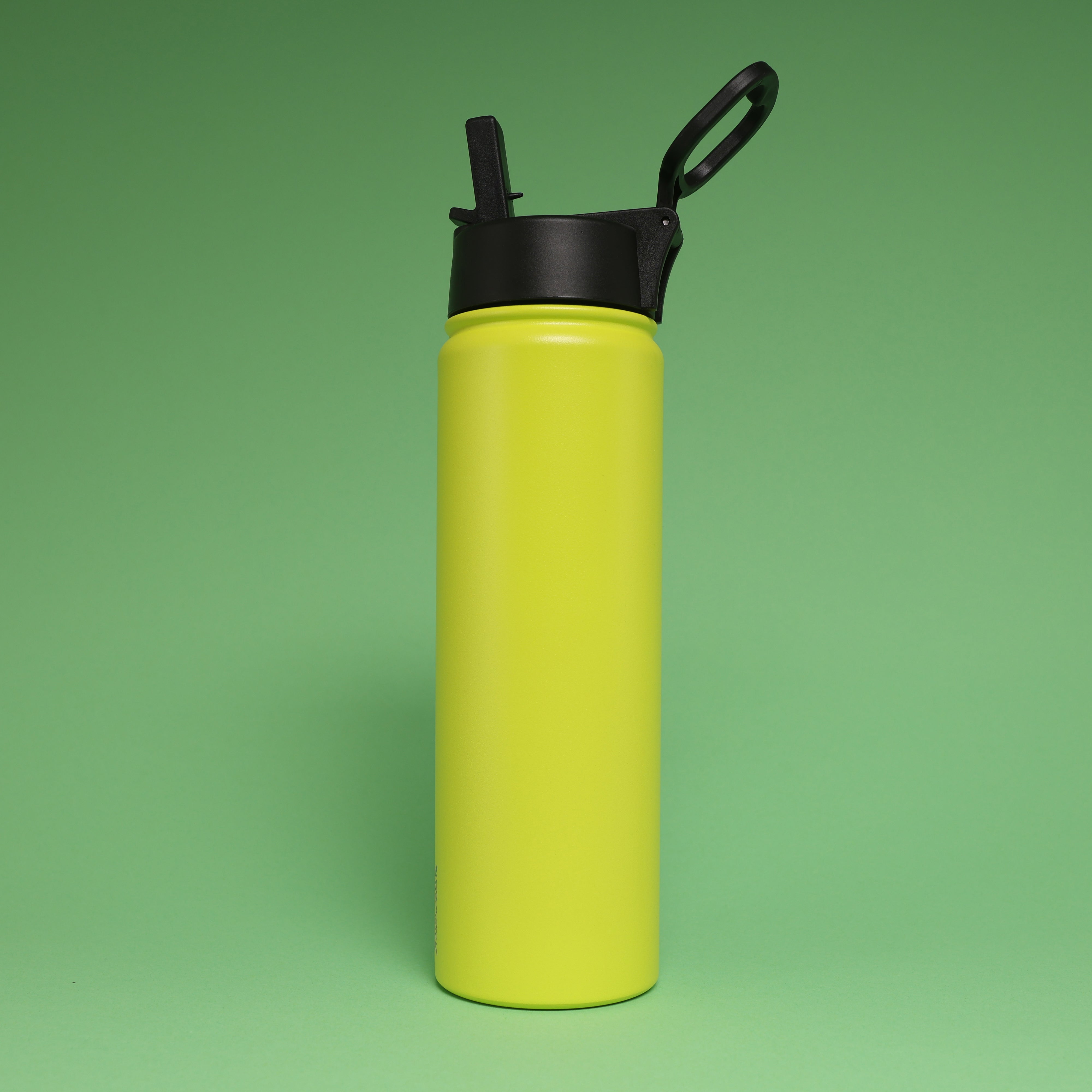 Versai Lime Green Stainless Steel Straw Water Bottle (500ml / 650ml / 1L)