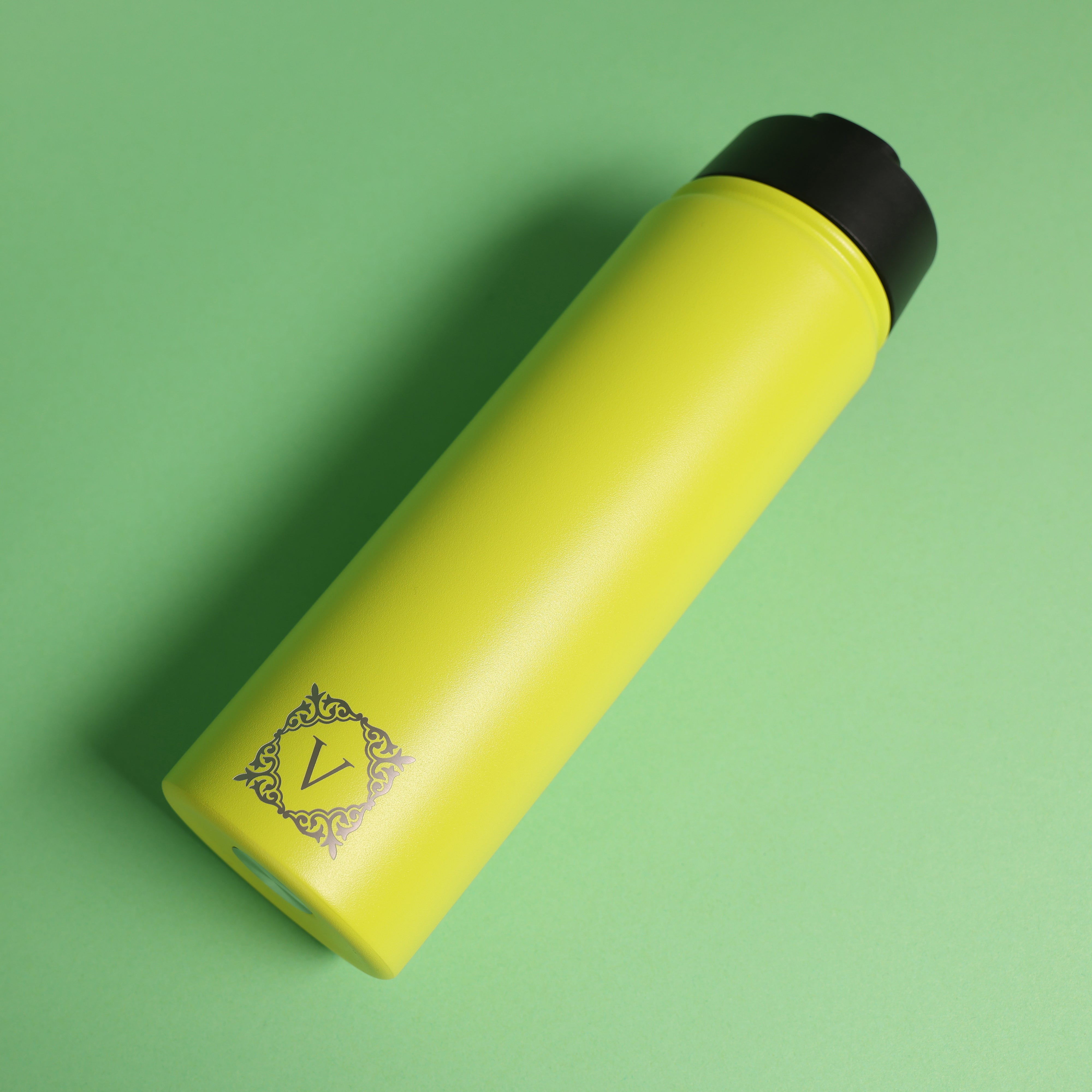 Versai Lime Green Stainless Steel Straw Water Bottle (500ml / 650ml / 1L)