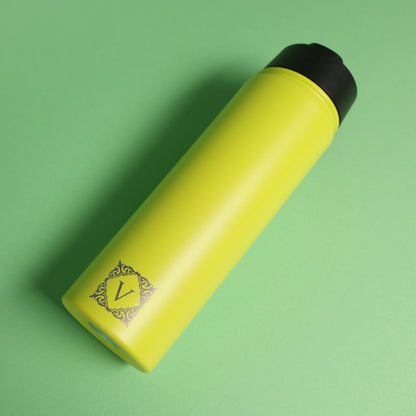 Versai Lime Green Stainless Steel Straw Water Bottle (500ml / 650ml / 1L)