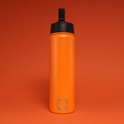 Versai Orange Stainless Steel Straw Water Bottle (500ml / 650ml / 1L)