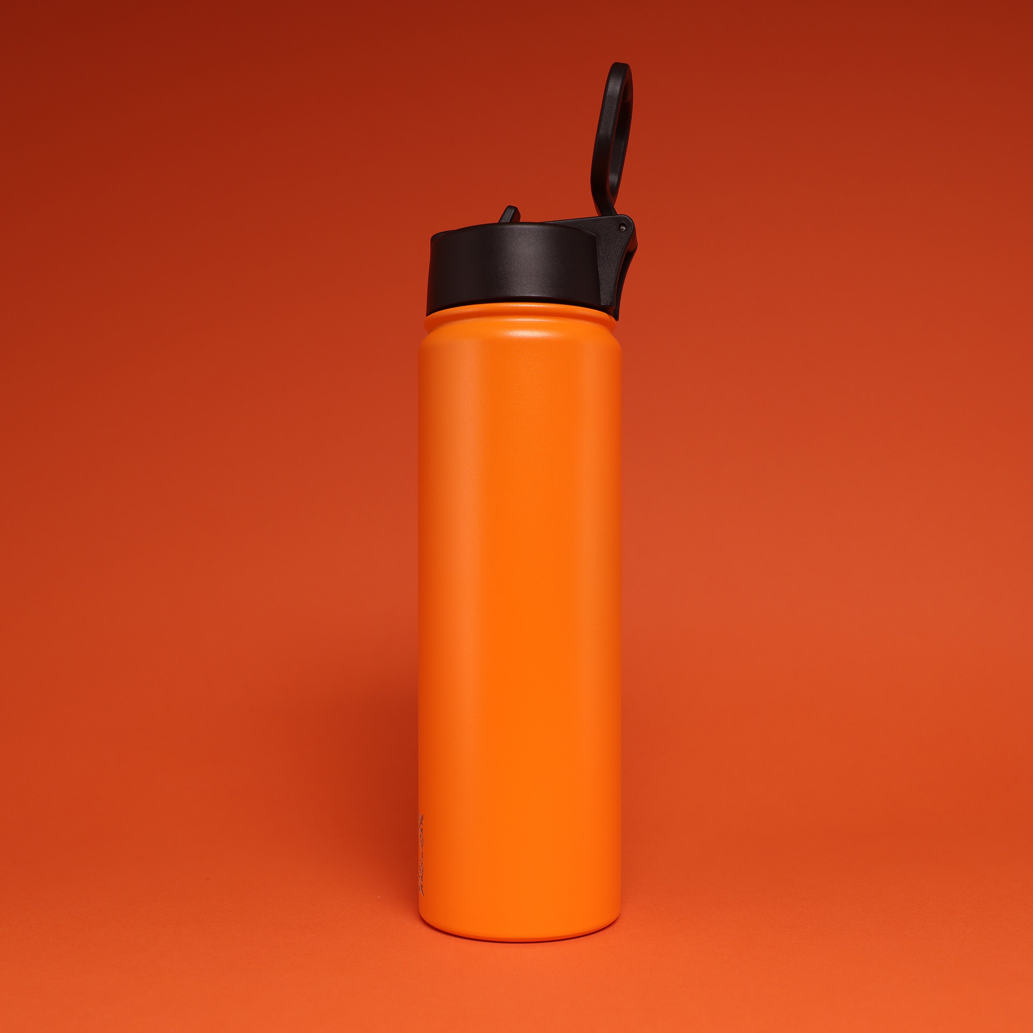 Versai Orange Stainless Steel Straw Water Bottle (500ml / 650ml / 1L)