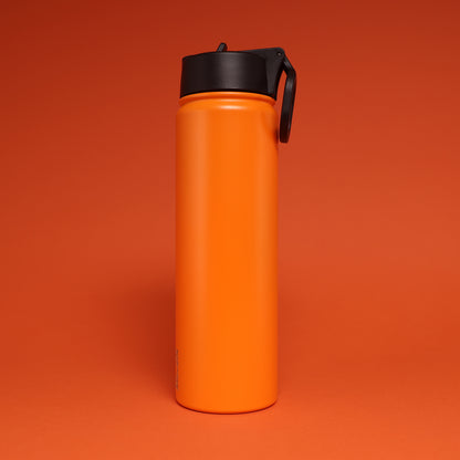 Versai Orange Stainless Steel Straw Water Bottle (500ml / 650ml / 1L)
