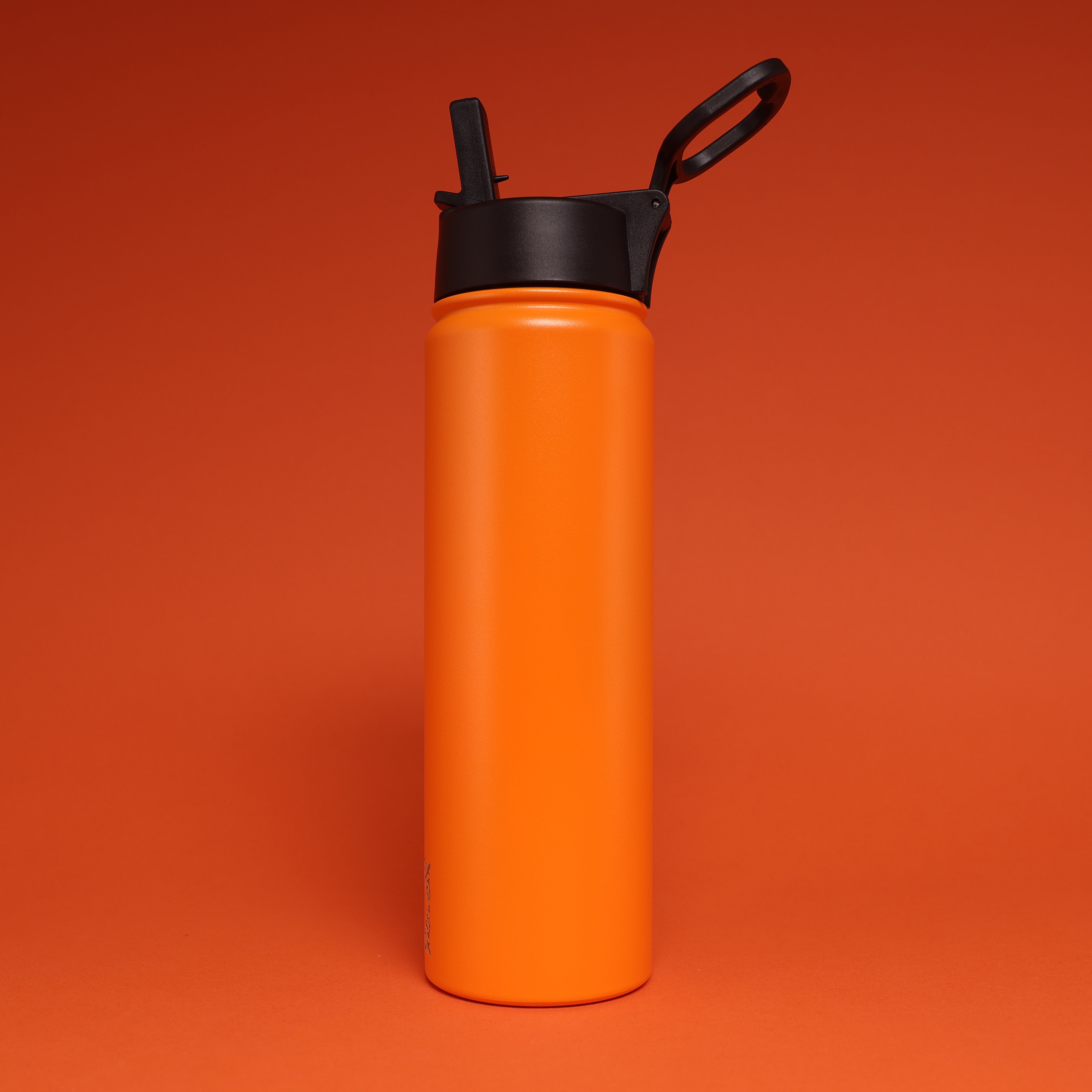 Versai Orange Stainless Steel Straw Water Bottle (500ml / 650ml / 1L)