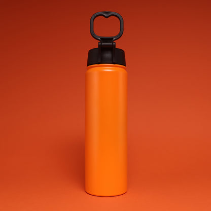 Versai Orange Stainless Steel Straw Water Bottle (500ml / 650ml / 1L)