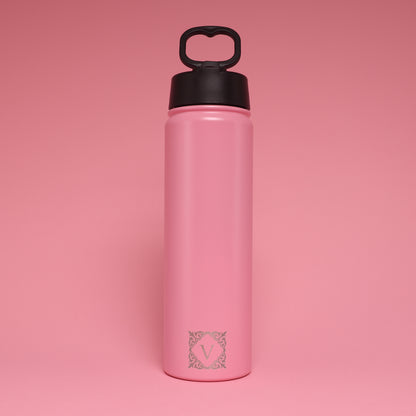 Versai Pink Stainless Steel Straw Water Bottle (500ml / 650ml / 1L)