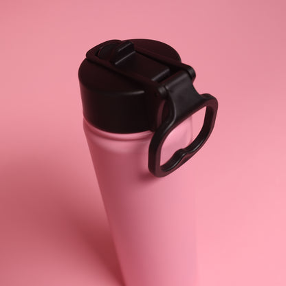Versai Pink Stainless Steel Straw Water Bottle (500ml / 650ml / 1L)