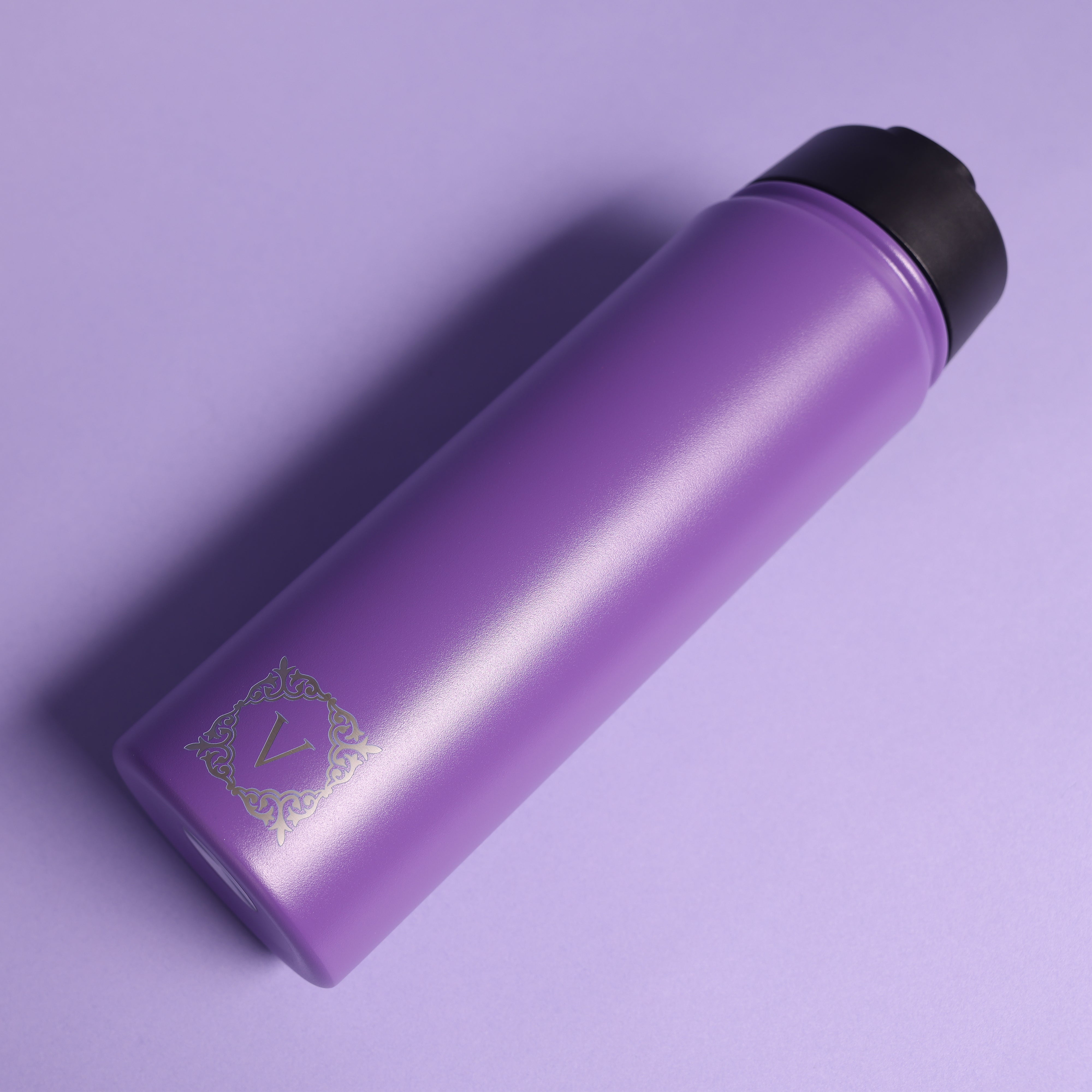 Versai Purple Stainless Steel Straw Water Bottle (500ml / 650ml / 1L)