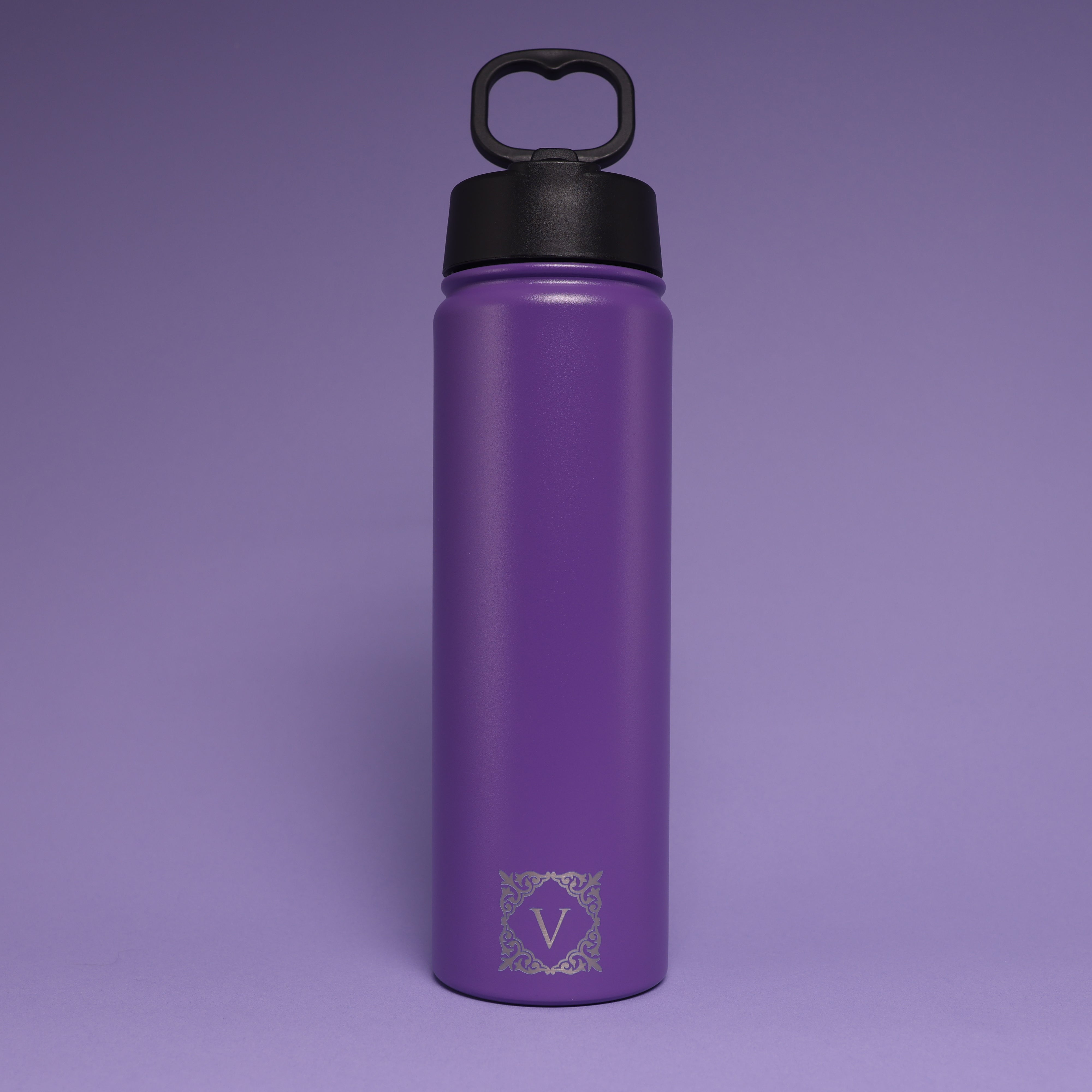 Versai Purple Stainless Steel Straw Water Bottle (500ml / 650ml / 1L)