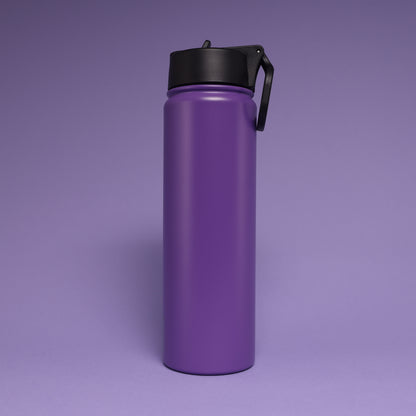 Versai Purple Stainless Steel Straw Water Bottle (500ml / 650ml / 1L)