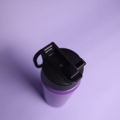 Versai Purple Stainless Steel Straw Water Bottle (500ml / 650ml / 1L)