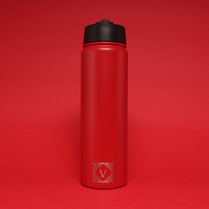 Versai Red Stainless Steel Straw Water Bottle (500ml / 650ml / 1L)