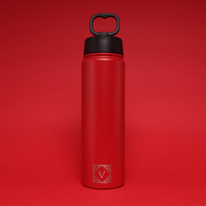 Versai Red Stainless Steel Straw Water Bottle (500ml / 650ml / 1L)